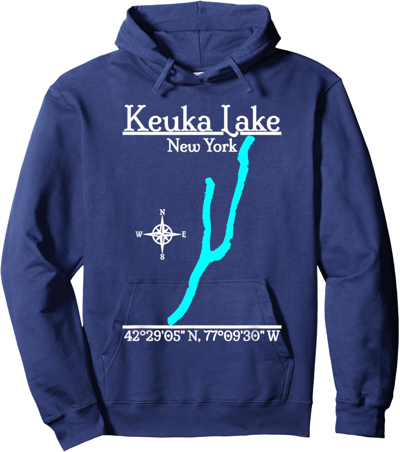 Keuka Lake, New York Hoodie - Hoodie | Navy