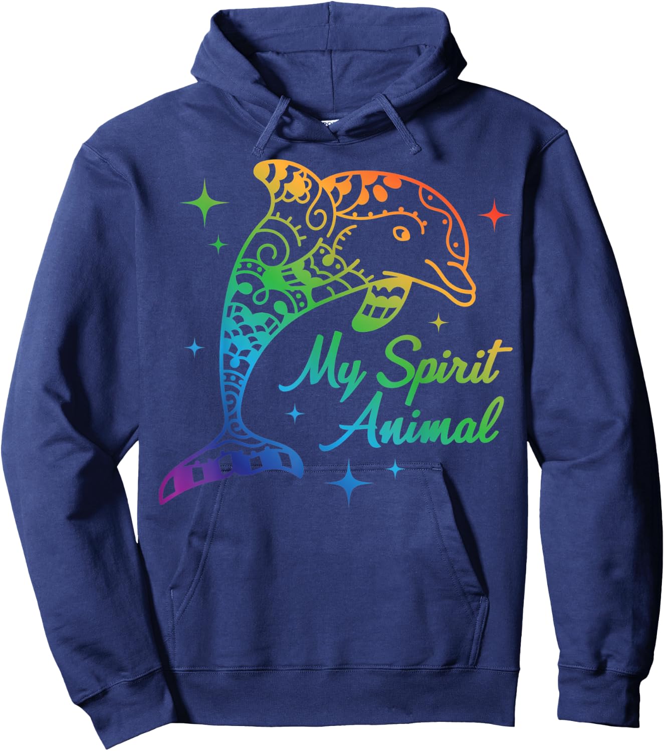 My Spirit Animal Is A Dolphin Hoodie - Hoodie | Navy