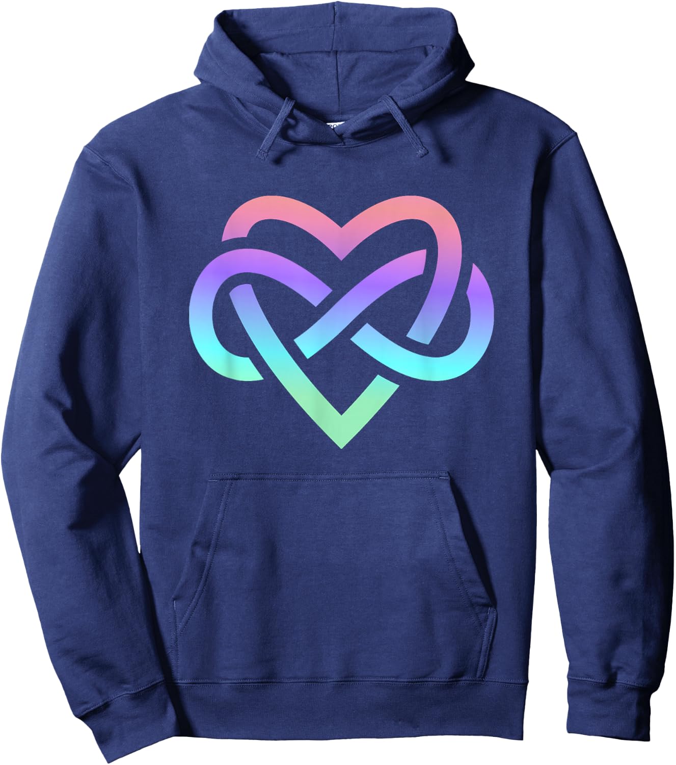 Polyamory Infinity Symbol Polyamorous Throuple Hoodie - Hoodie | Navy