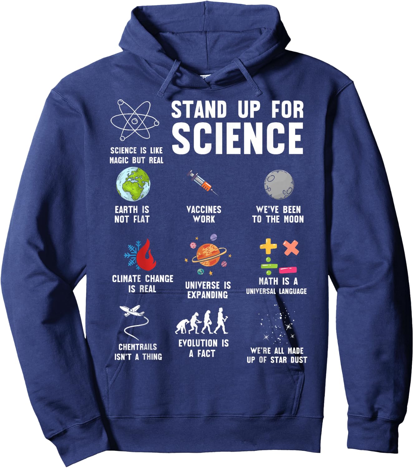 Stand Up for Science - Science - Climate Change Hoodie - Hoodie | Navy