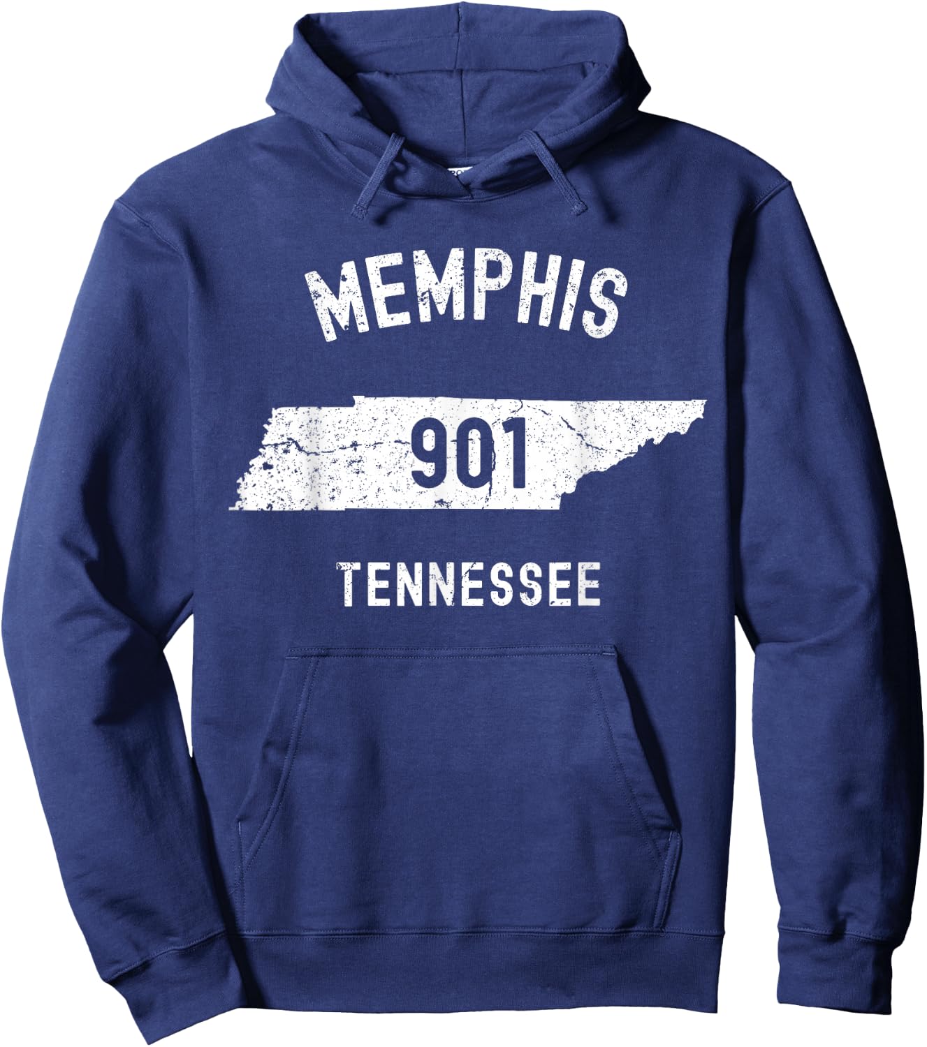 Memphis Tennessee TN 901 Vintage Athletic Style Hoodie - Hoodie | Navy