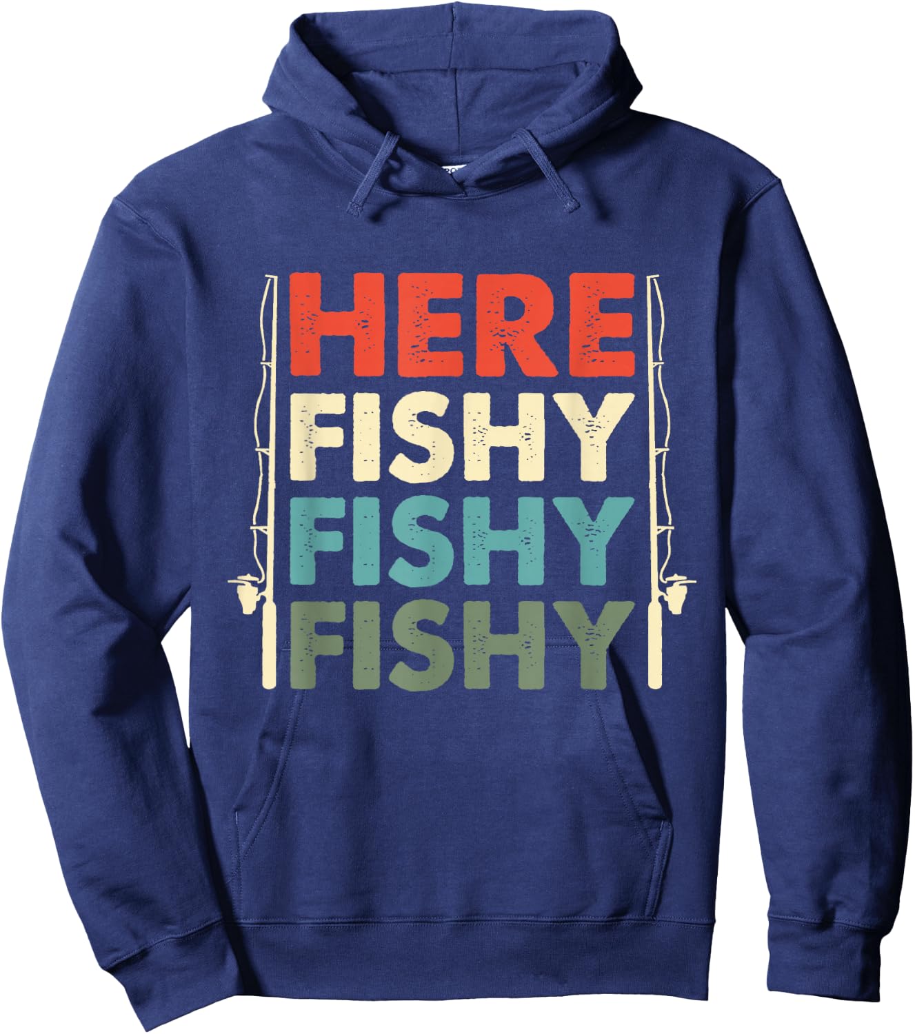 Fish Hunting Fishing Fishrod Fisherman Small Hoodie - Hoodie | Navy
