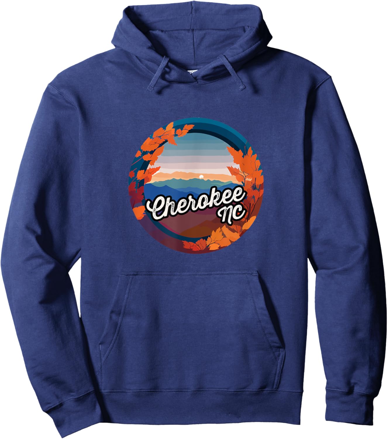 Cherokee NC Town of Cherokee Hoodie - Hoodie | Navy