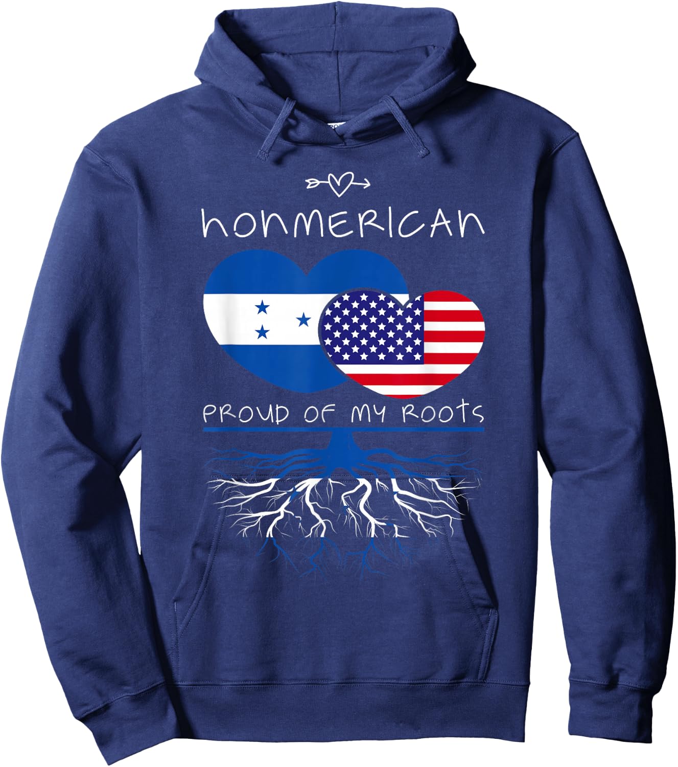Honduras USA Proud Of Both Countries Honmerican Hoodie - Hoodie | Navy