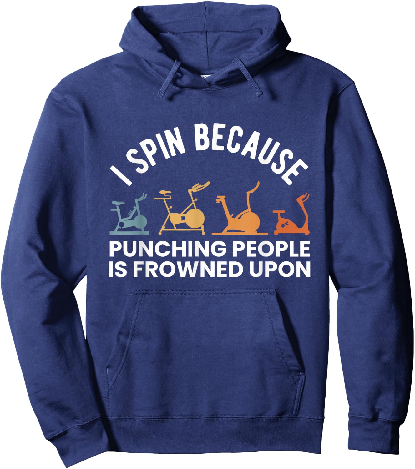 I Spin Because Punching People Is Frowned Upon Hoodie - Hoodie | Navy