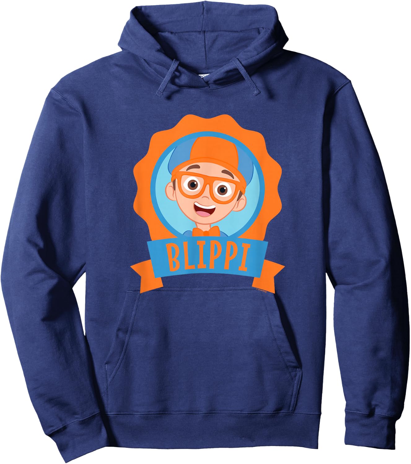 Blippi Centered Portait Design Small Hoodie - Hoodie | Navy