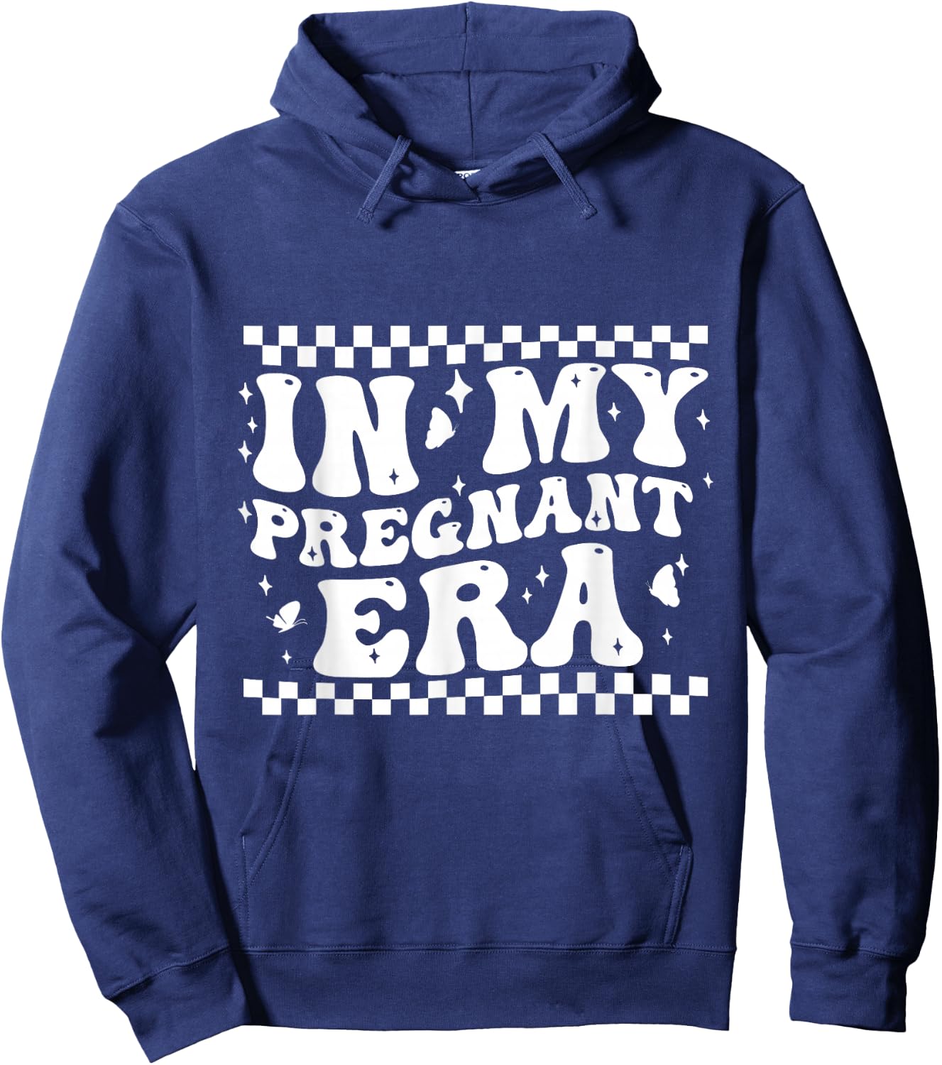 In My Pregnant Era Funny Pregnancy Announcing Hoodie - Hoodie | Navy
