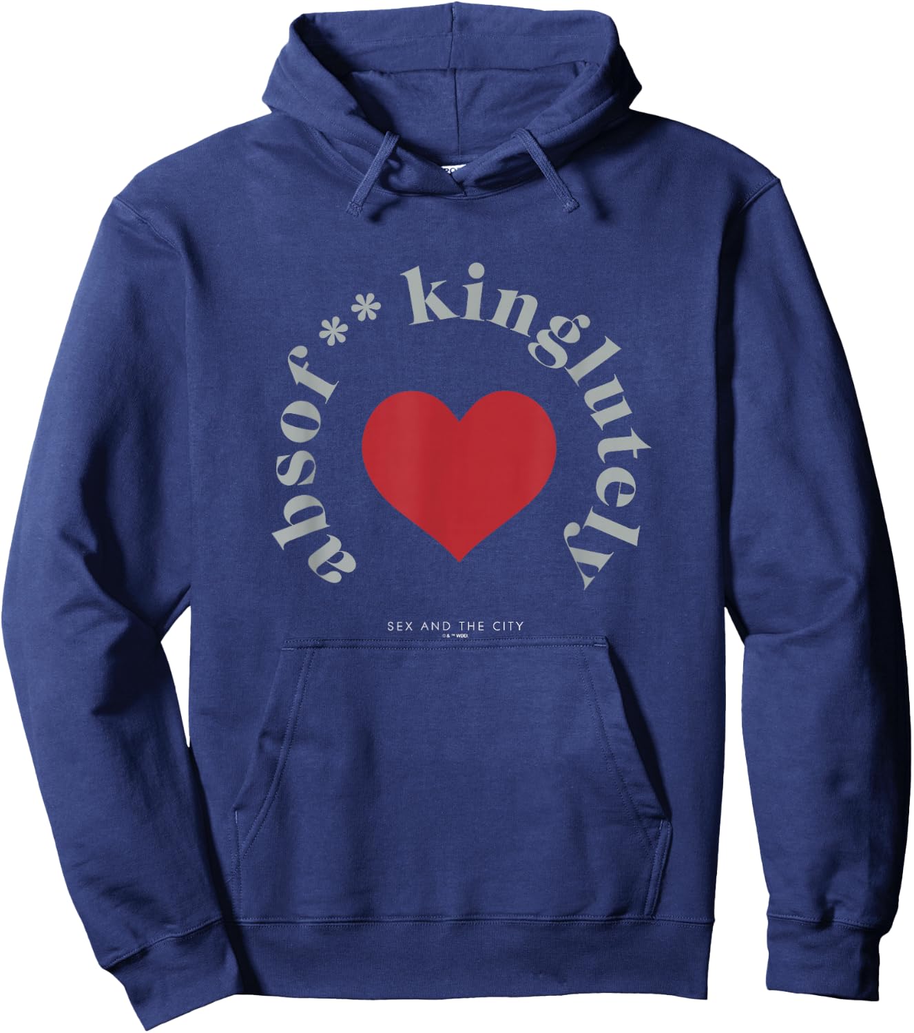 Sex and the City Absolutely Big Heart Quote Hoodie - Hoodie | Navy