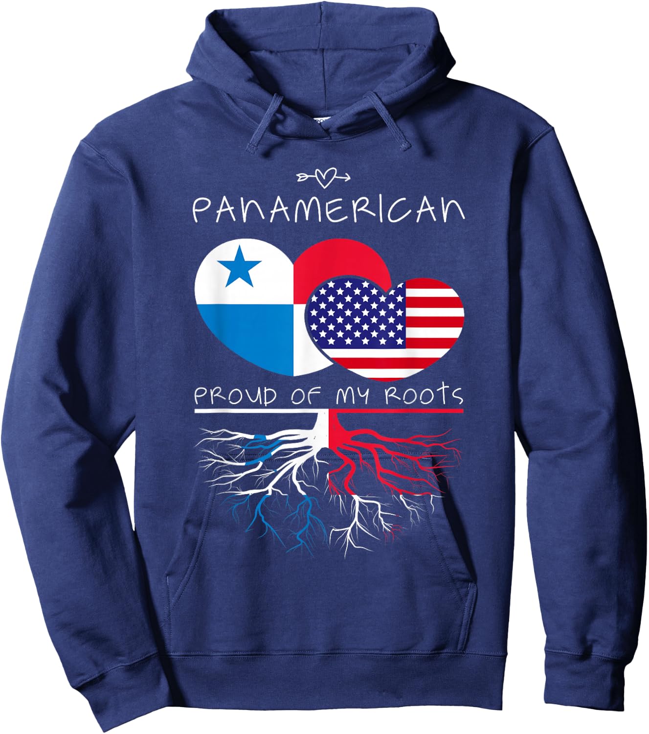 Panama USA Proud of Both Countries Panamerican Hoodie - Hoodie | Navy