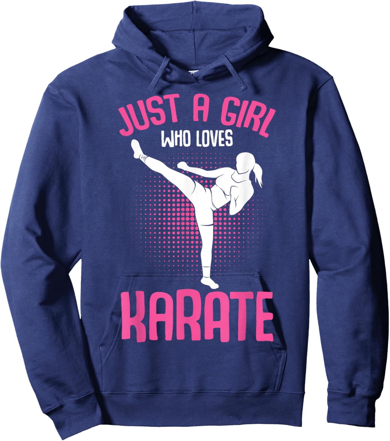 Just A Girl who loves Karate Kids Girls Hoodie - Hoodie | Navy