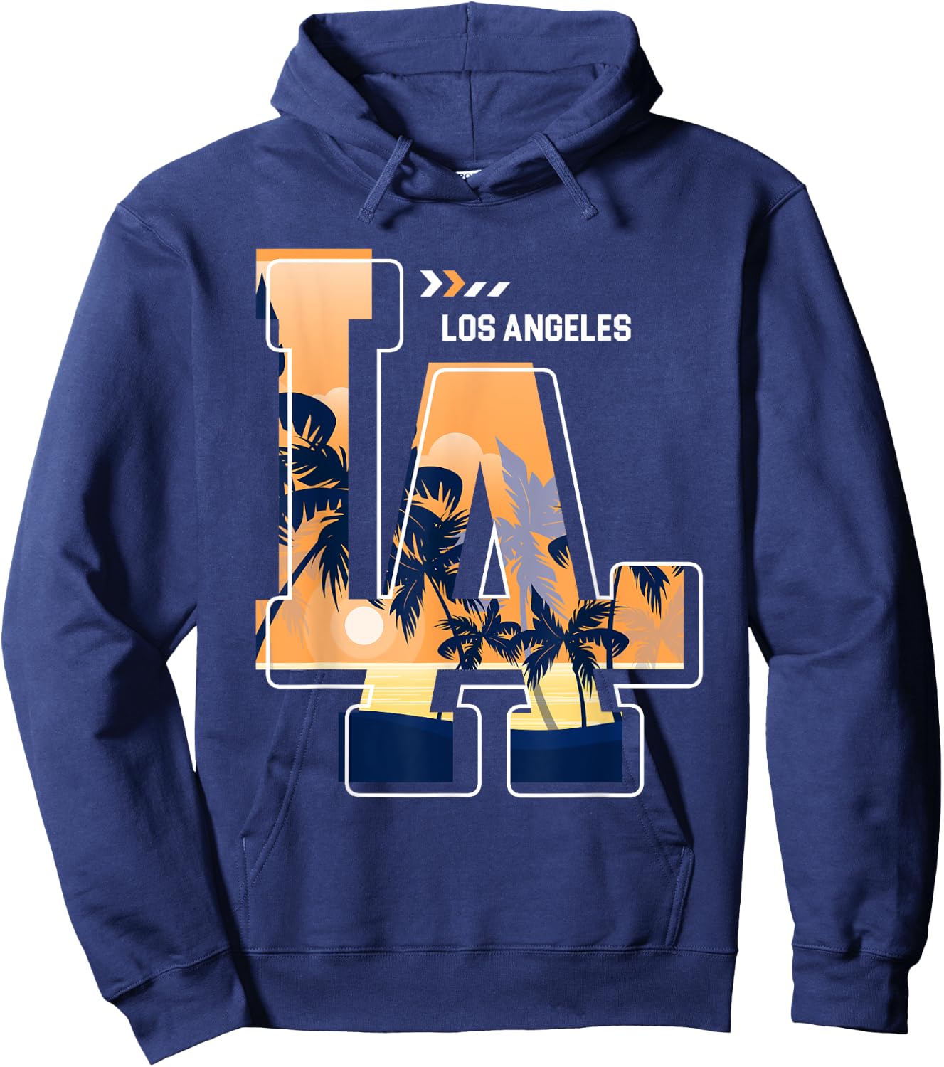 Los Angeles LA California Dogs -Adults and Kids , Black, Short Sleeve, Modern, T Back, Letter Print, , Regular Fit, XS/S, US Size Hoodie - Hoodie | Navy