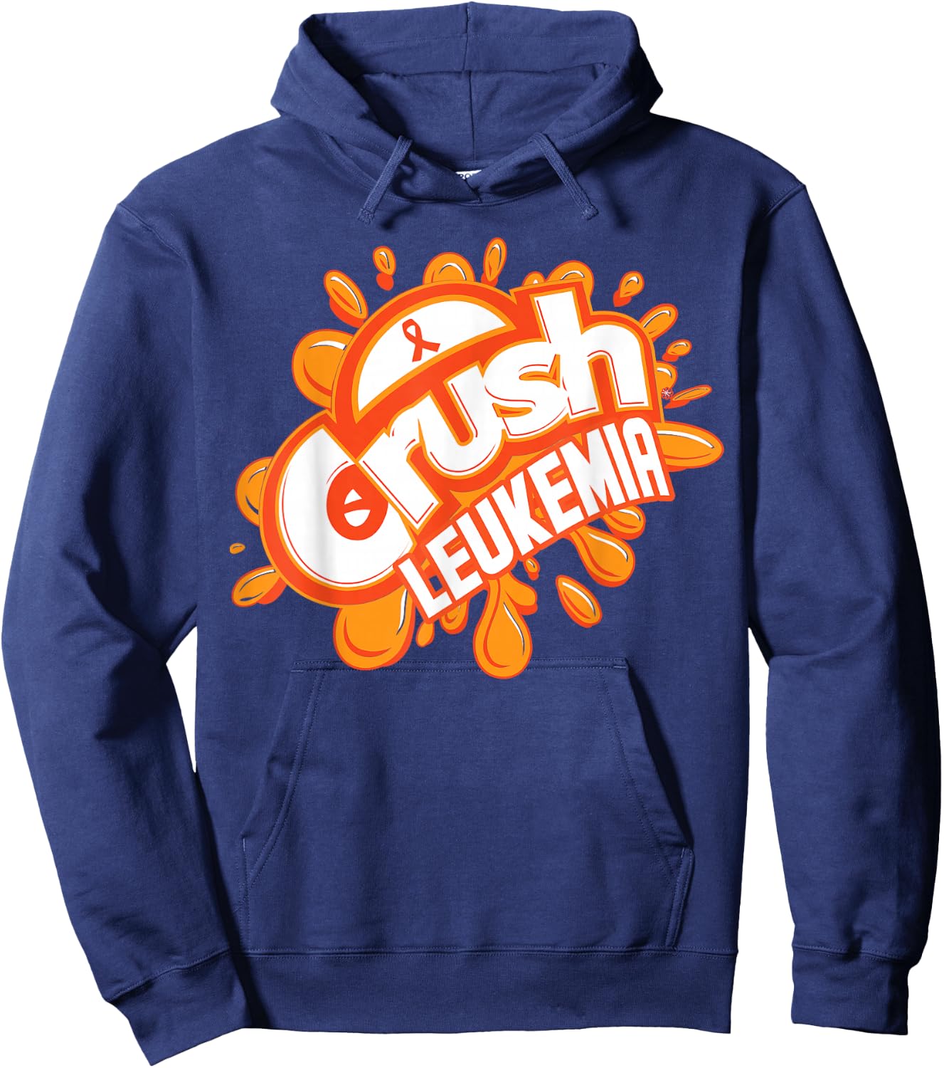 Crush Leukemia Oranger Ribbon Hoodie - Hoodie | Navy