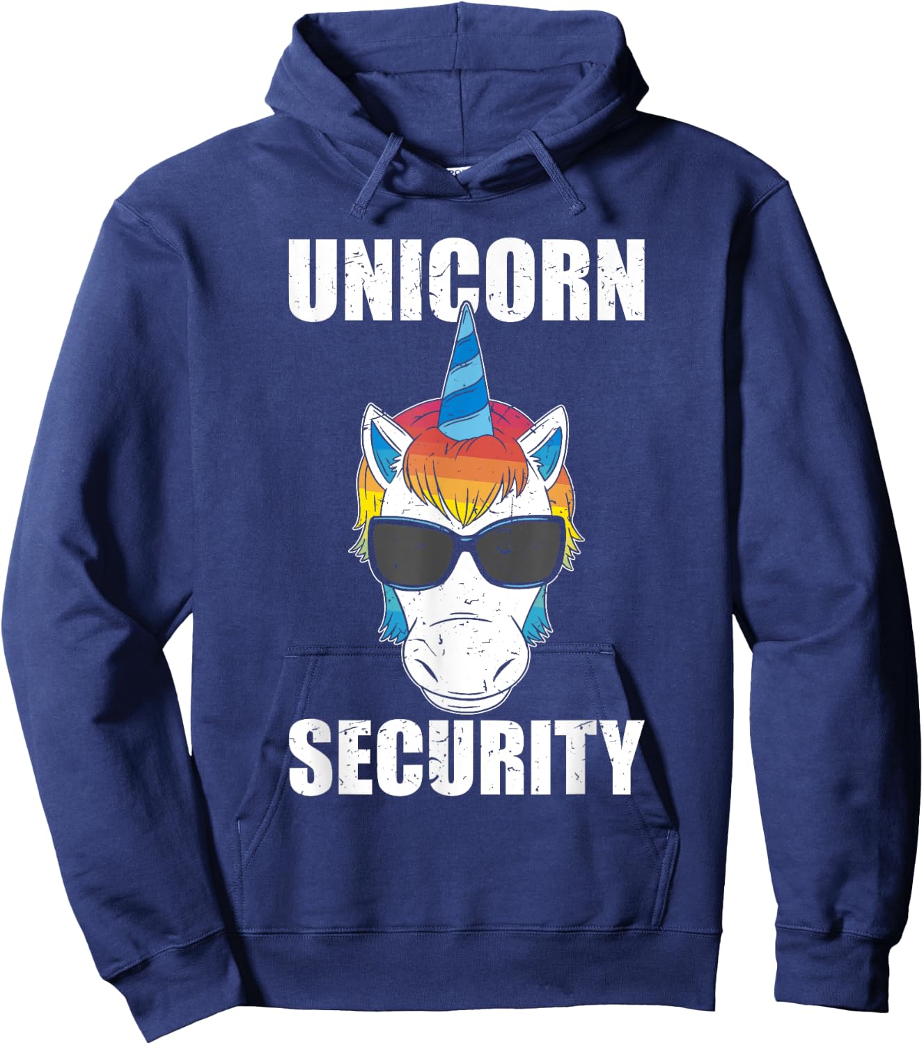 Fathers Day Unicorn Securiry Dadacorn Funny Hoodie - Hoodie | Navy