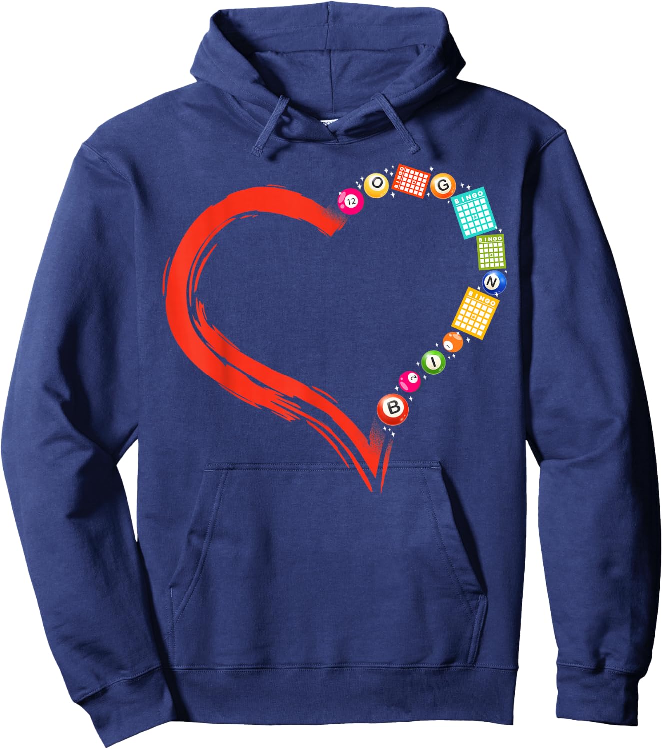 Bingo Player Heart Hoodie - Hoodie | Navy