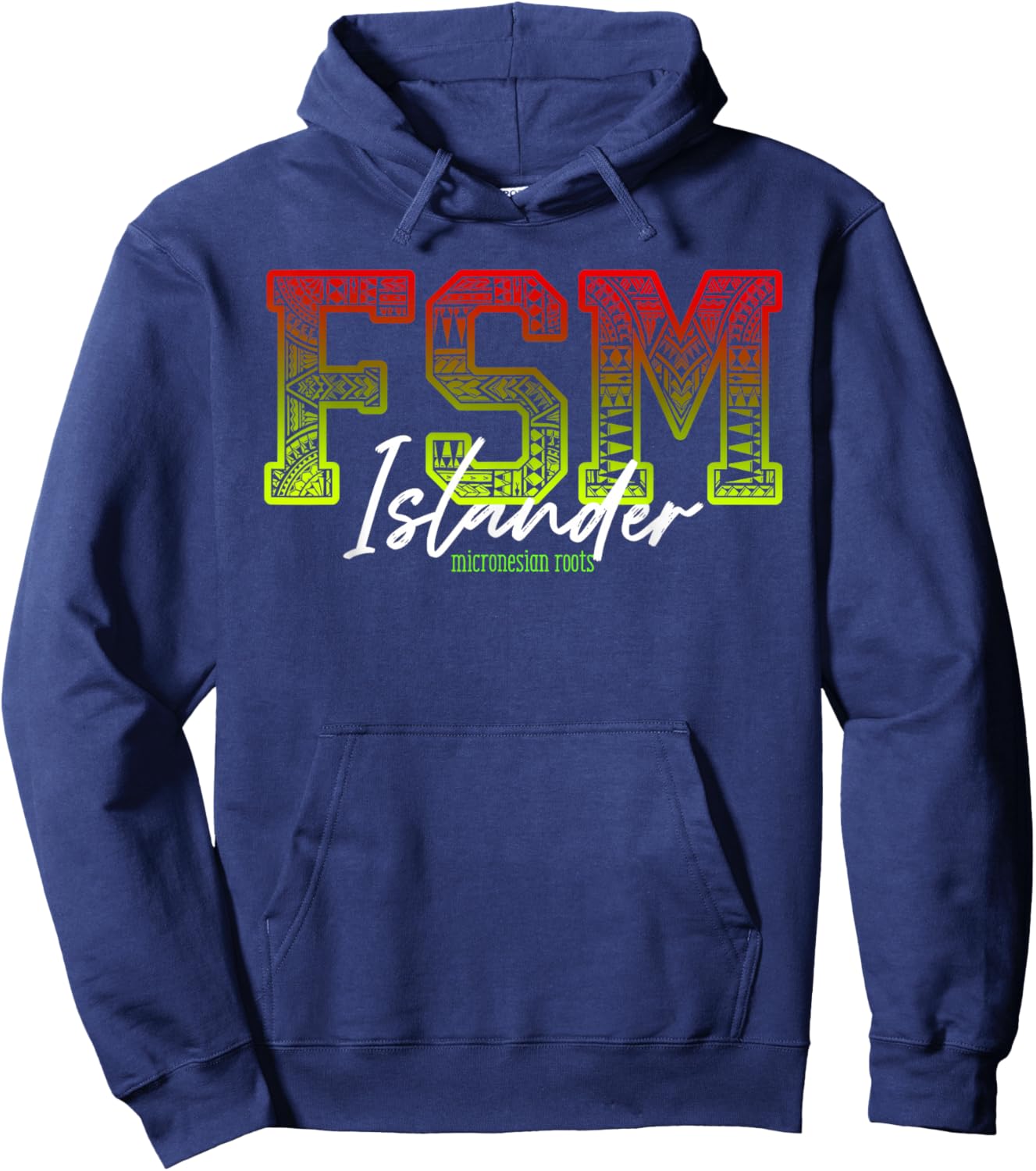 FSM Islander | Micronesia Reggae Hoodie - Hoodie | Navy