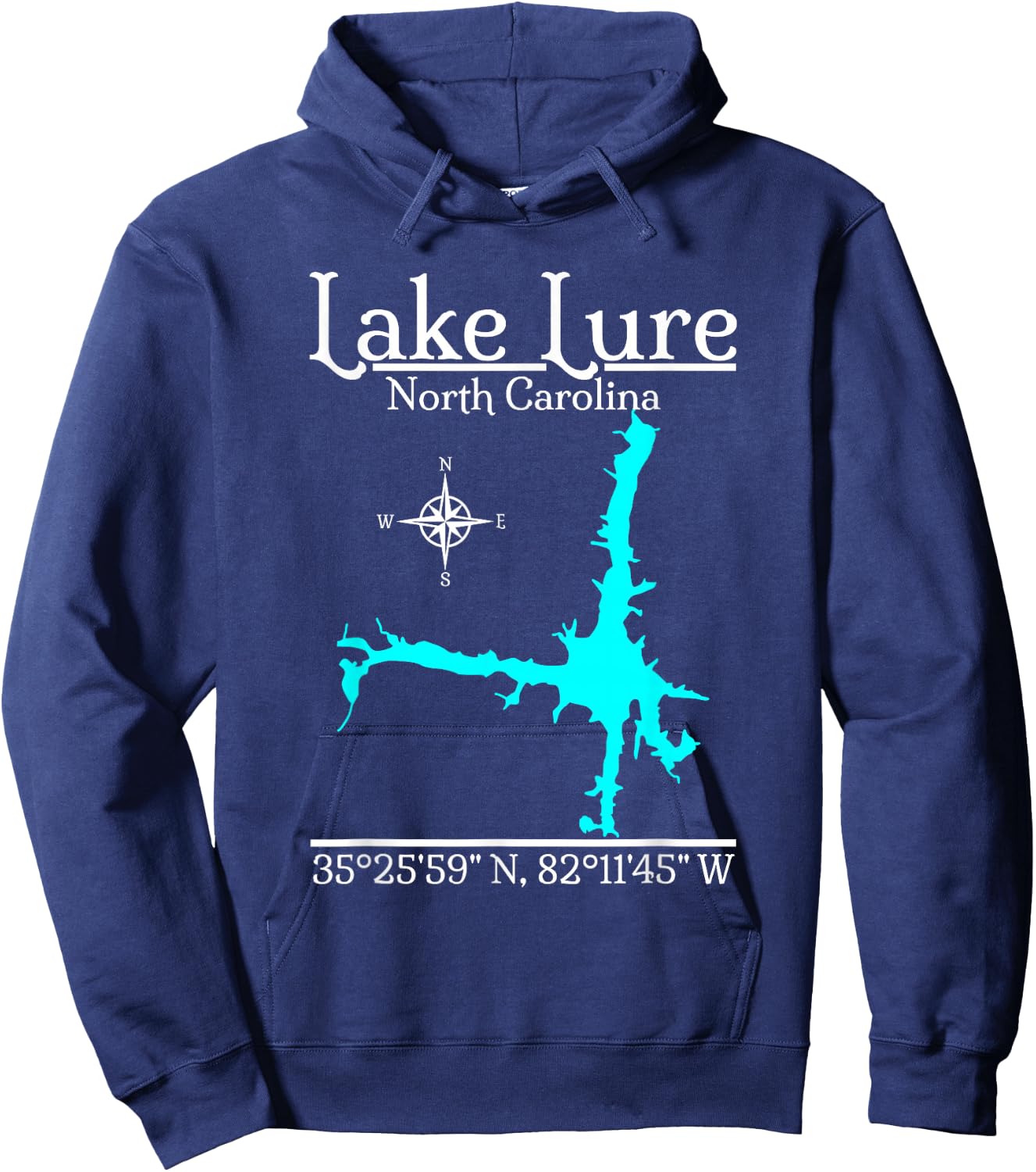 Lake Lure, North Carolina Hoodie - Hoodie | Navy