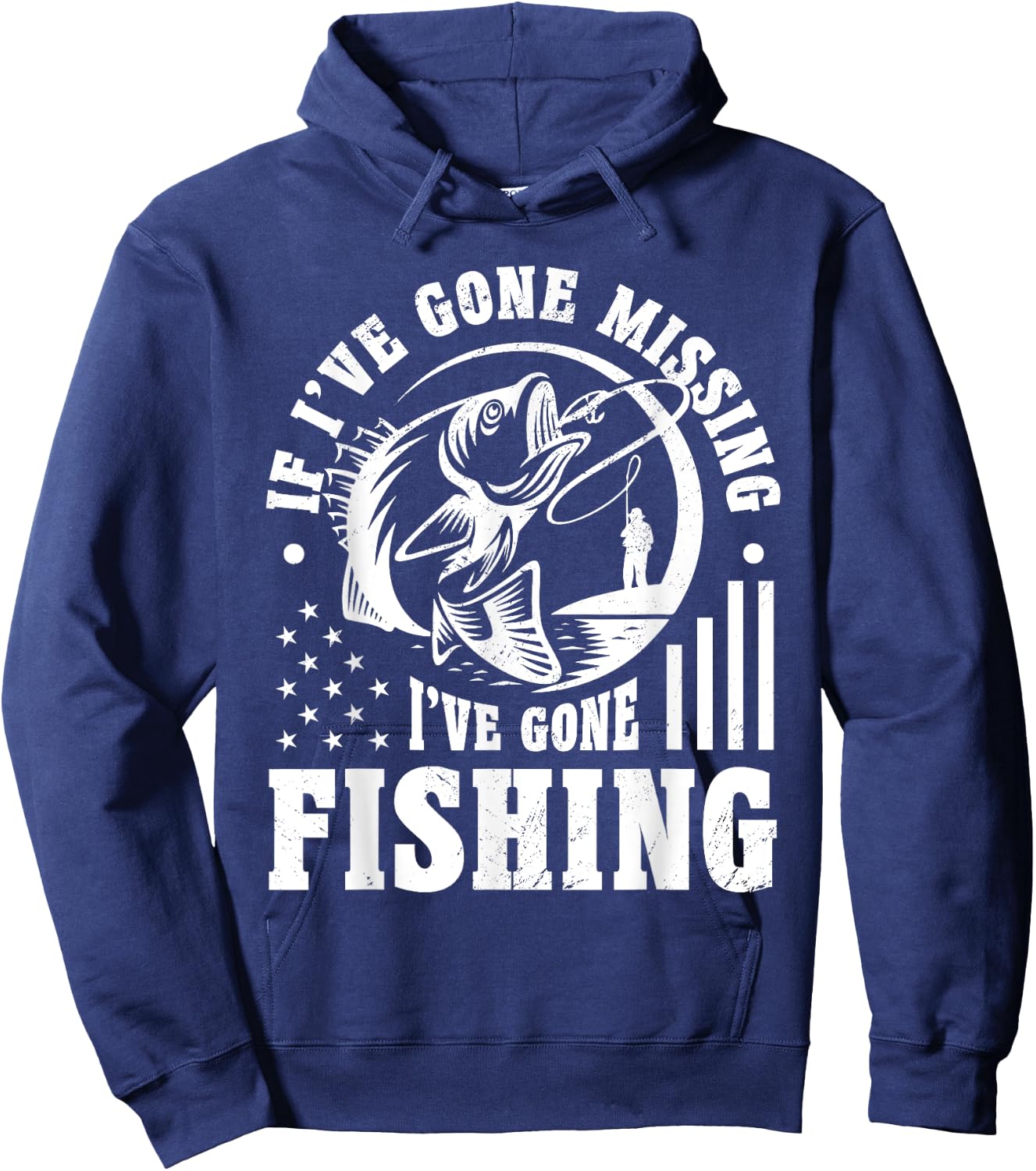 If I've Gone Missing Funny Fishing Hoodie - Hoodie | Navy