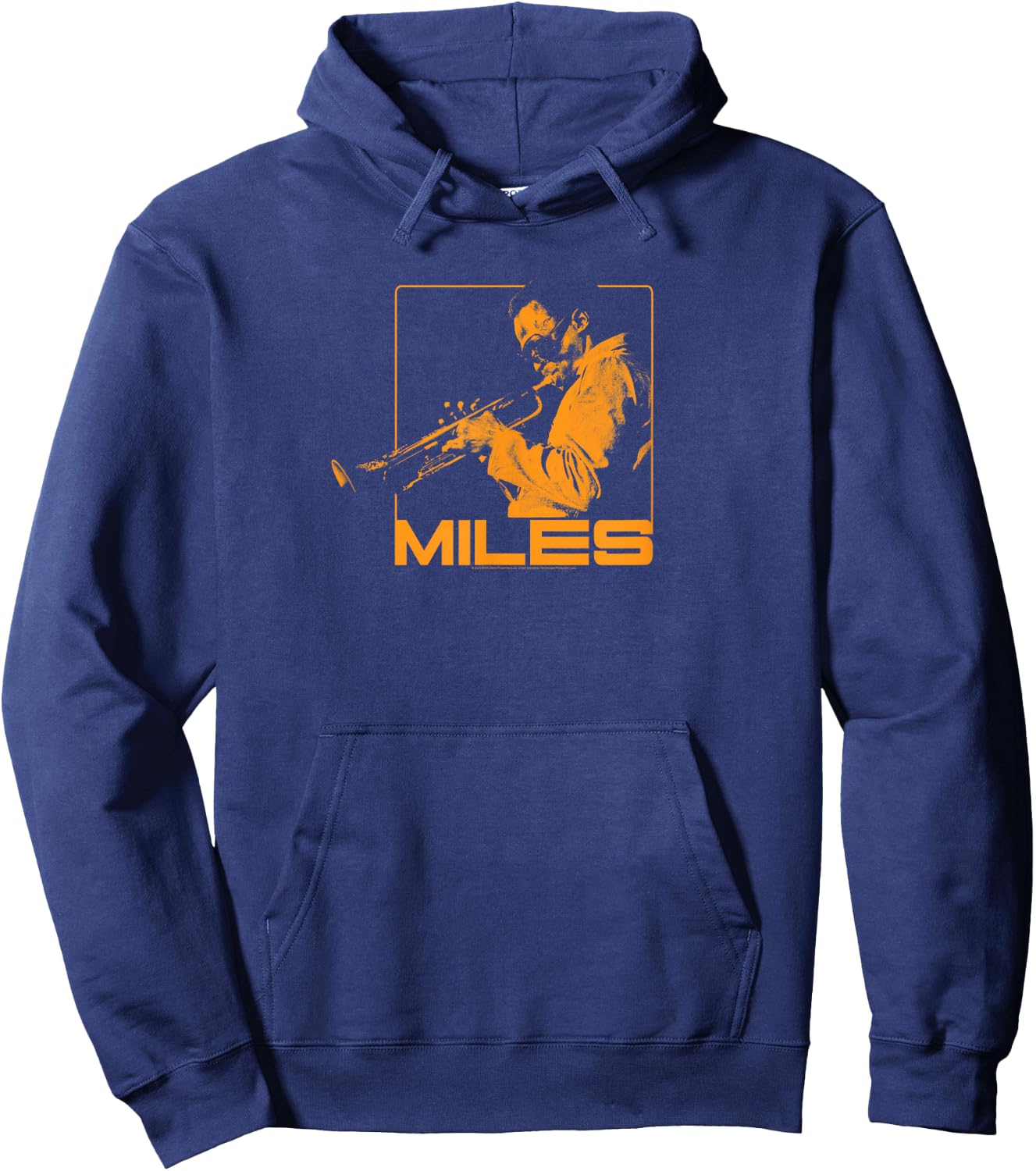 Miles Davis Jazz Music Orange Square Hoodie - Hoodie | Navy