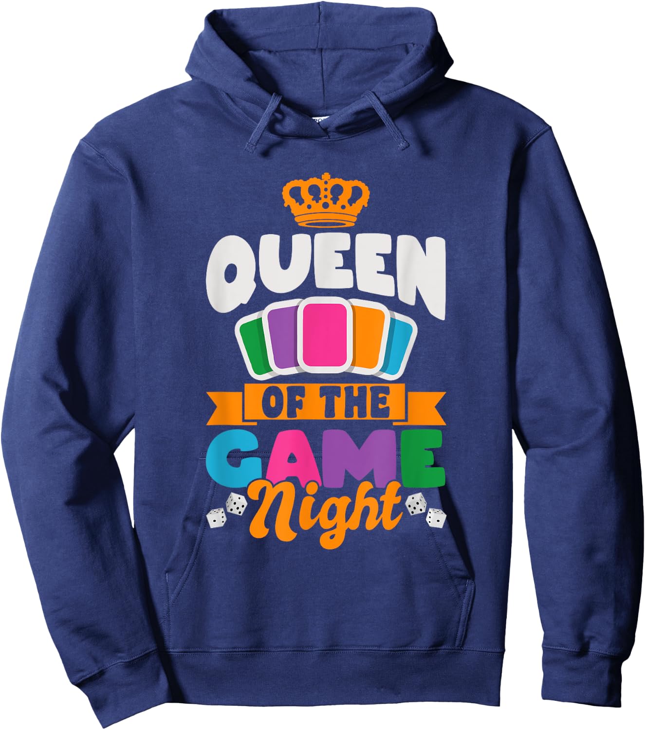 Queen Of The Game Night Game Night Board Games Hoodie - Hoodie | Navy