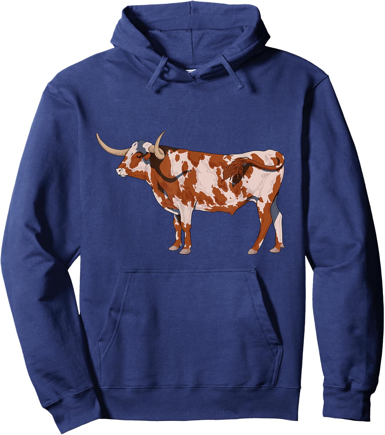 Drawing of a Longhorn Beef Hoodie - Hoodie | Navy