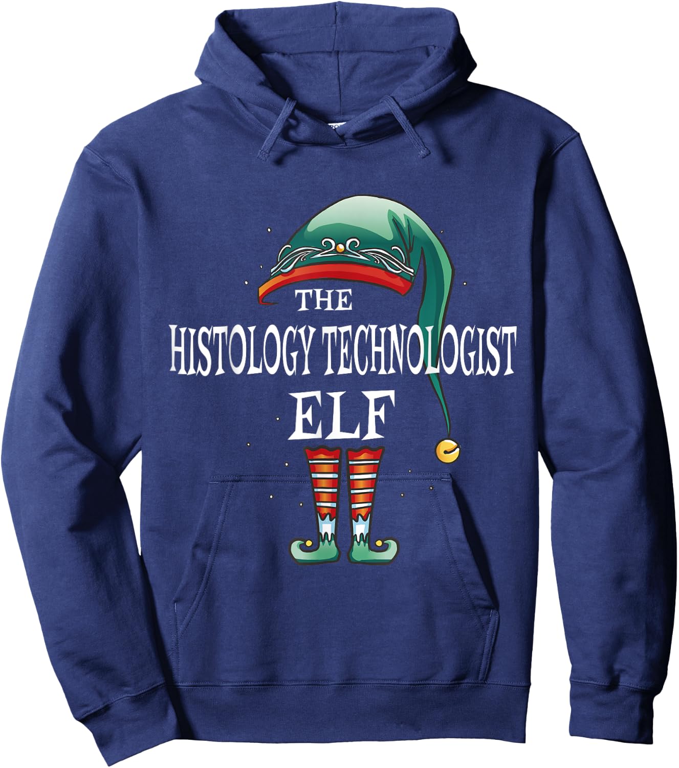 Histology Technologist Elf Job Christmas Hoodie - Hoodie | Navy