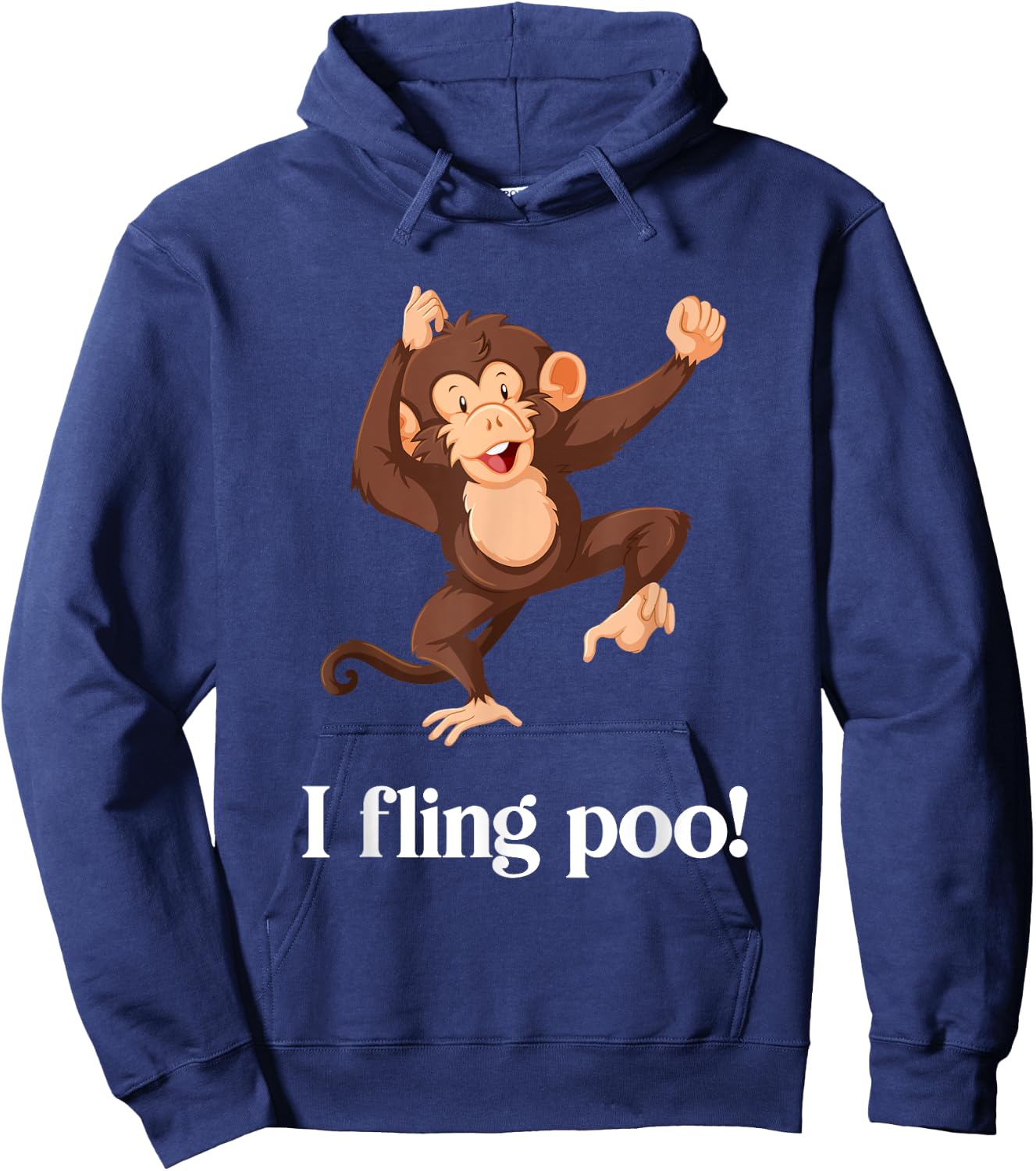 I fling poo monkey Hoodie - Hoodie | Navy