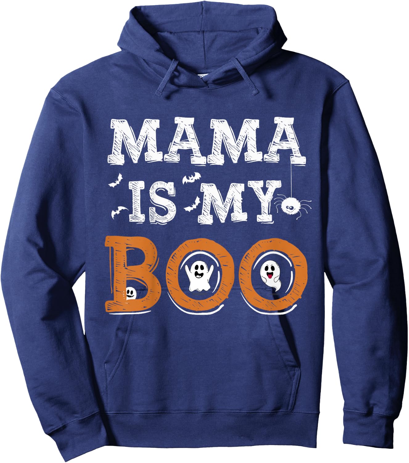 Cute Mama Is My Boo Kids Mom Funny Daughter Son Hoodie - Hoodie | Navy