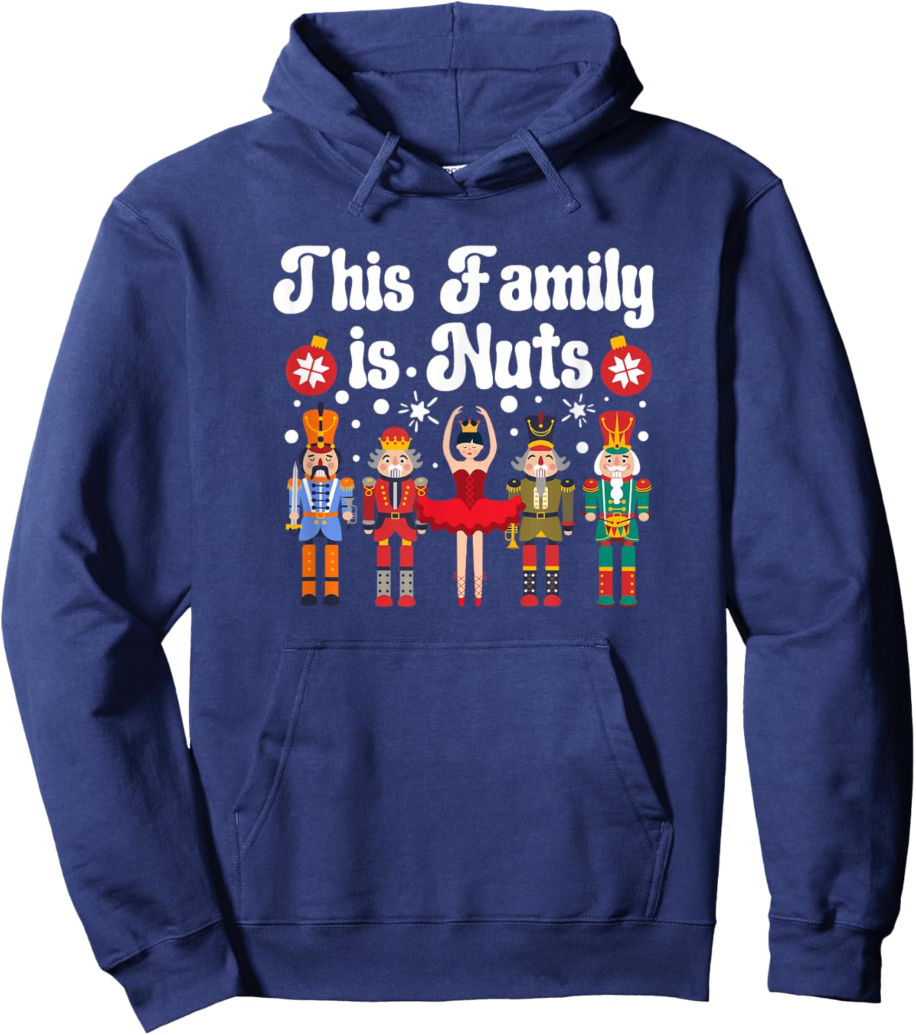 This Family is Nuts Funny Christmas Nutcracker Hoodie - Hoodie | Navy