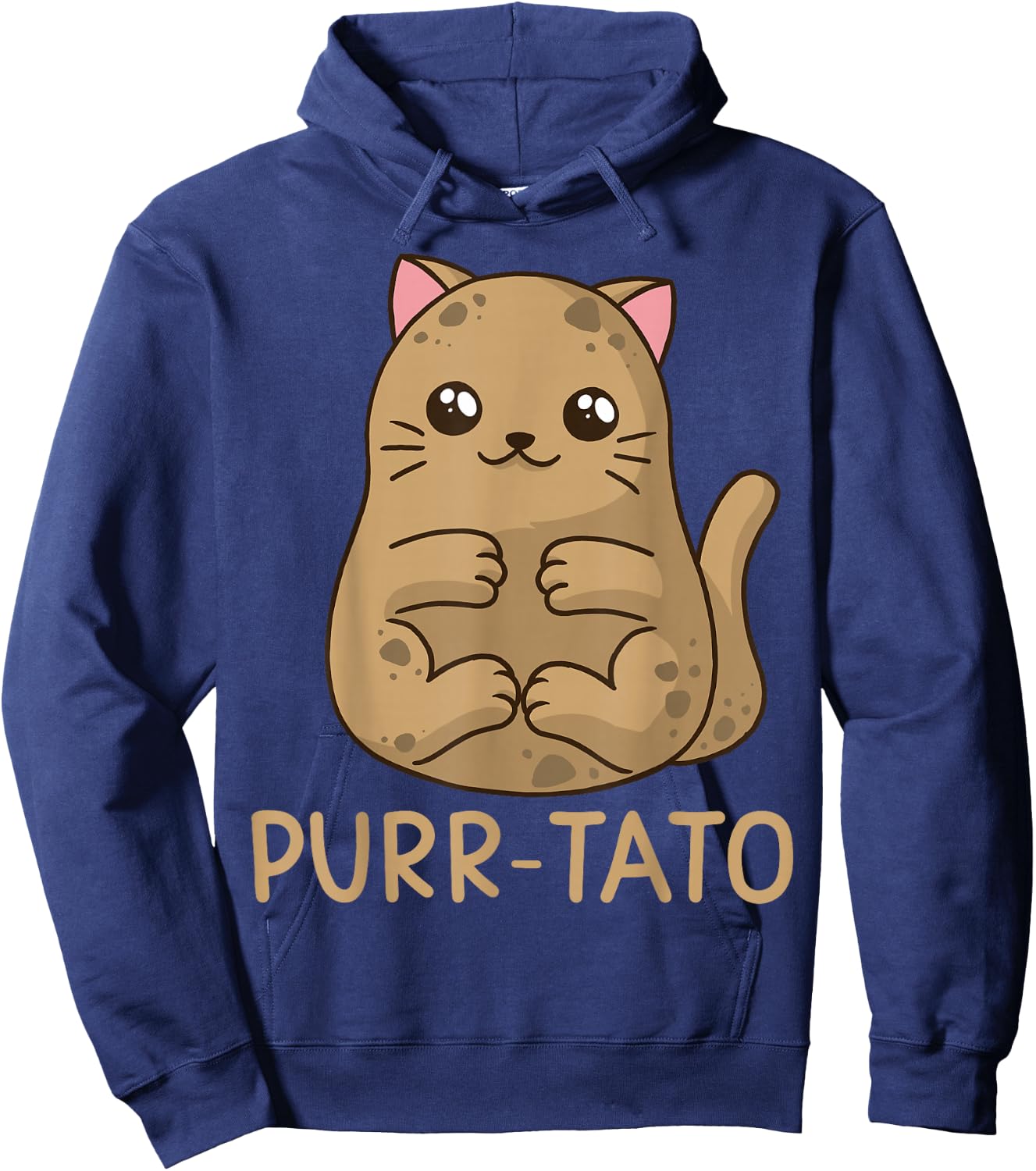 Purrtato Cat Potato Cat Lover Idaho Potatoes Hoodie - Hoodie | Navy