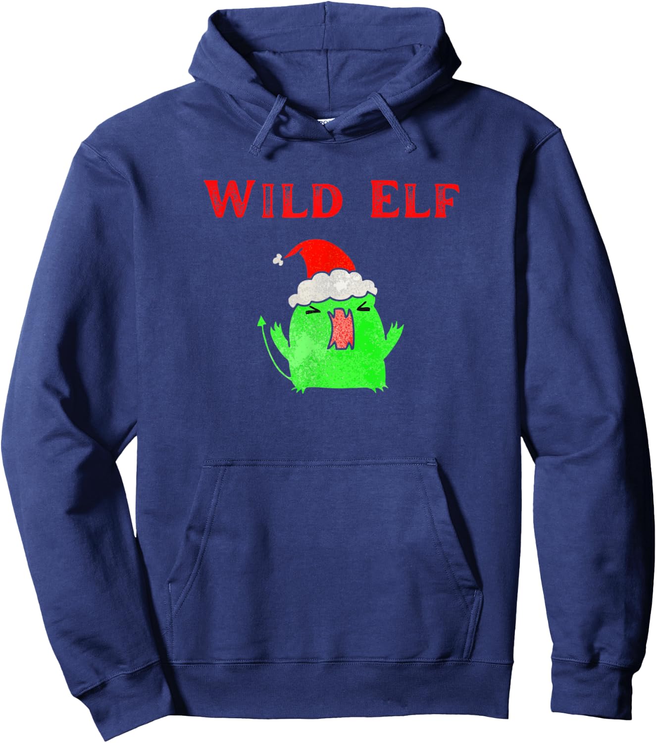 Wild Christmas Elf Funny Grab Idea Yankee Swap Hoodie - Hoodie | Navy