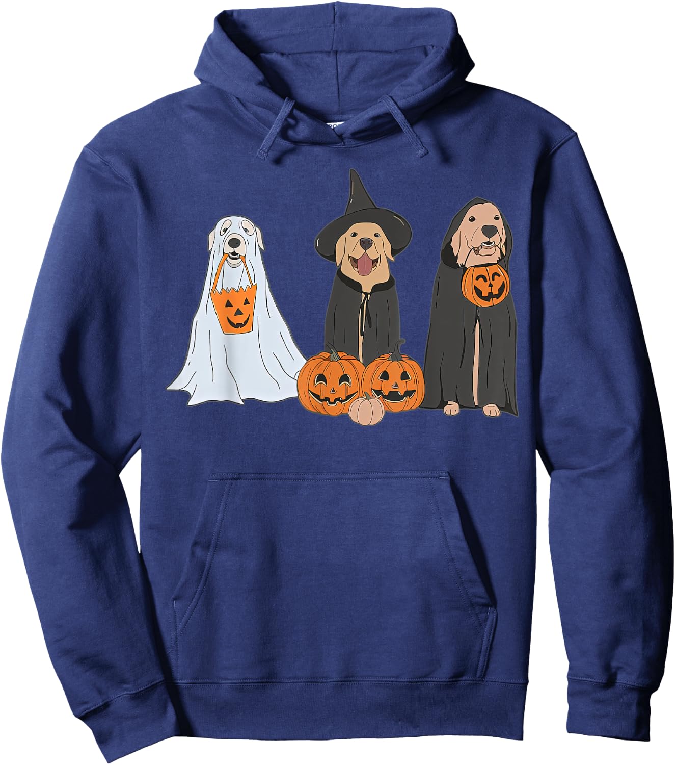 Halloween Labrador Golden Retriever Hoodie - Hoodie | Navy