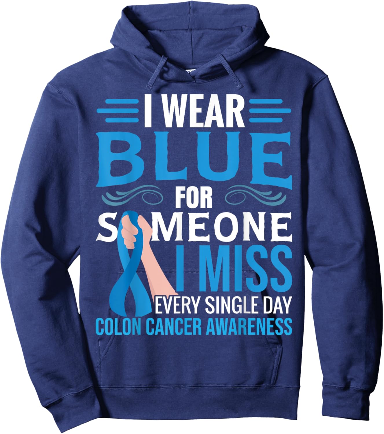 Colorectal Cancer Awareness Month Hoodie - Hoodie | Navy