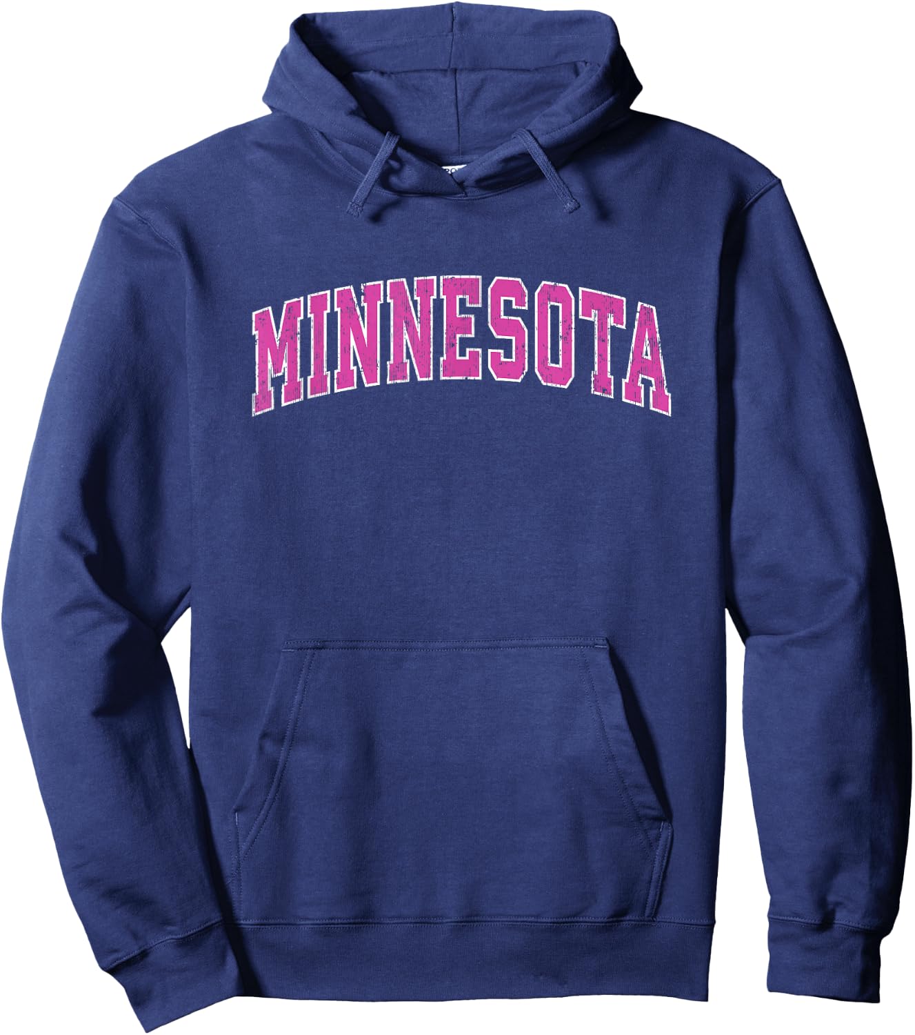 Minnesota MN Vintage Sports Design Pink Design Hoodie - Hoodie | Navy