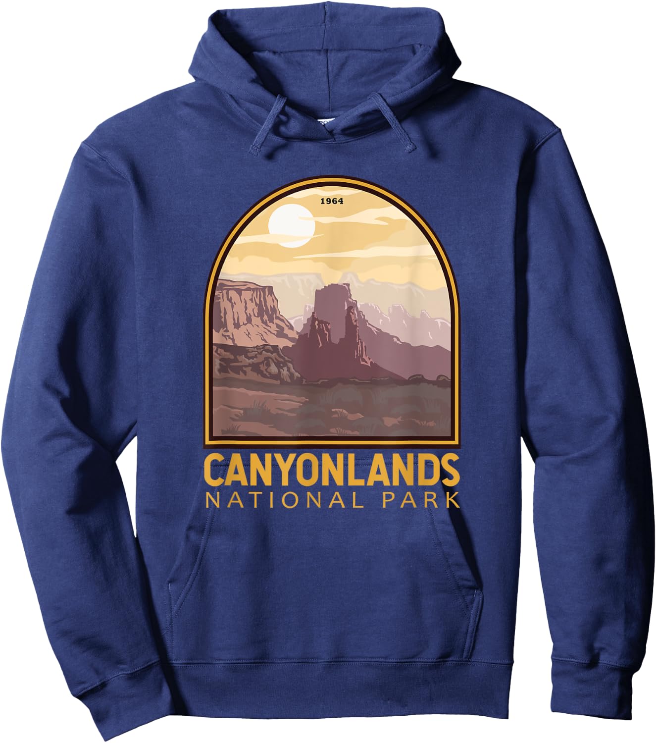 Canyonlands National Park Vintage Emblem Hoodie - Hoodie | Navy