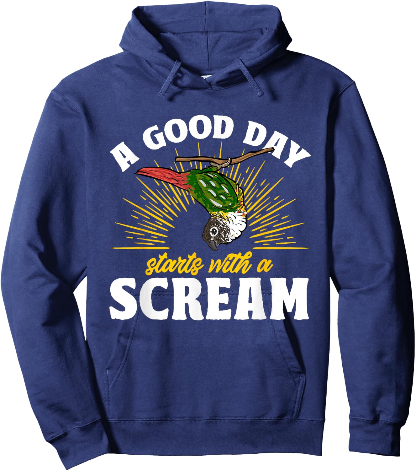 Green Cheek Conure Parrot Bird Conure Hoodie - Hoodie | Navy