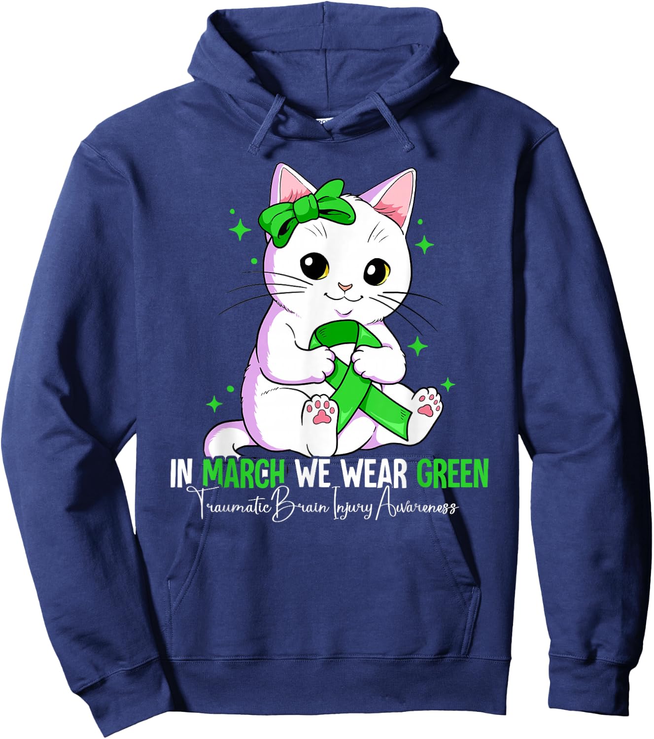 Traumatic Brain Injury Awareness Hoodie - Hoodie | Navy