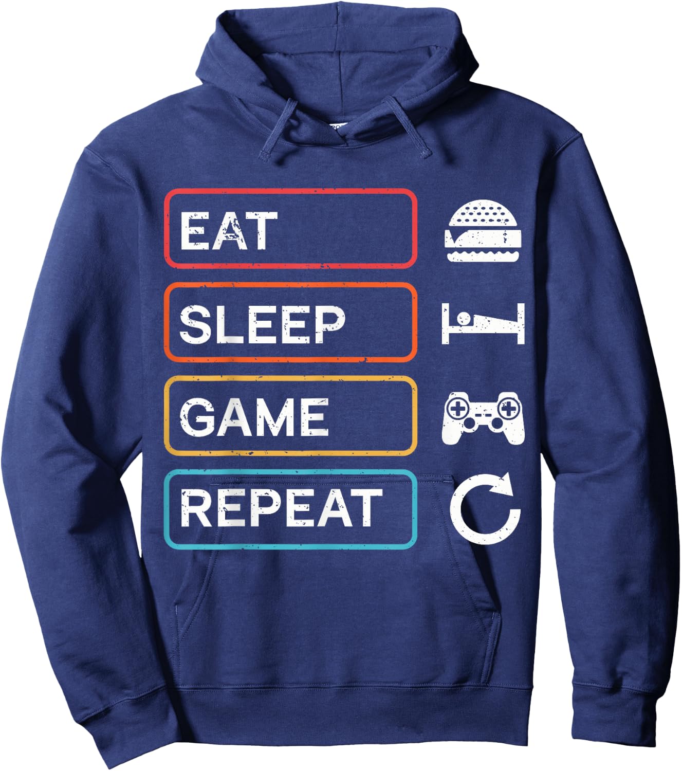 Eat, Sleep, Play, Repeat Hoodie - Hoodie | Navy