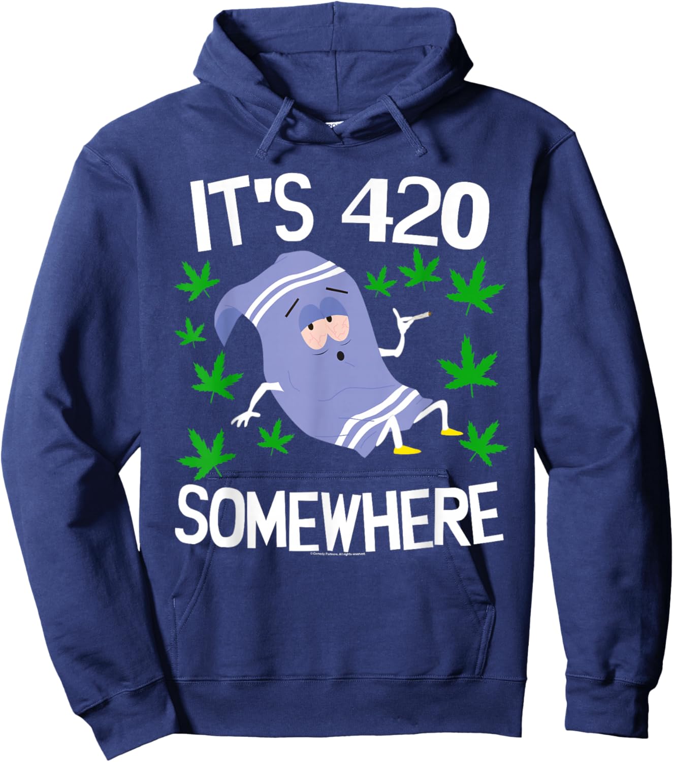 South Park South Park Towlie Its 420 Somewhere Hoodie - Hoodie | Navy