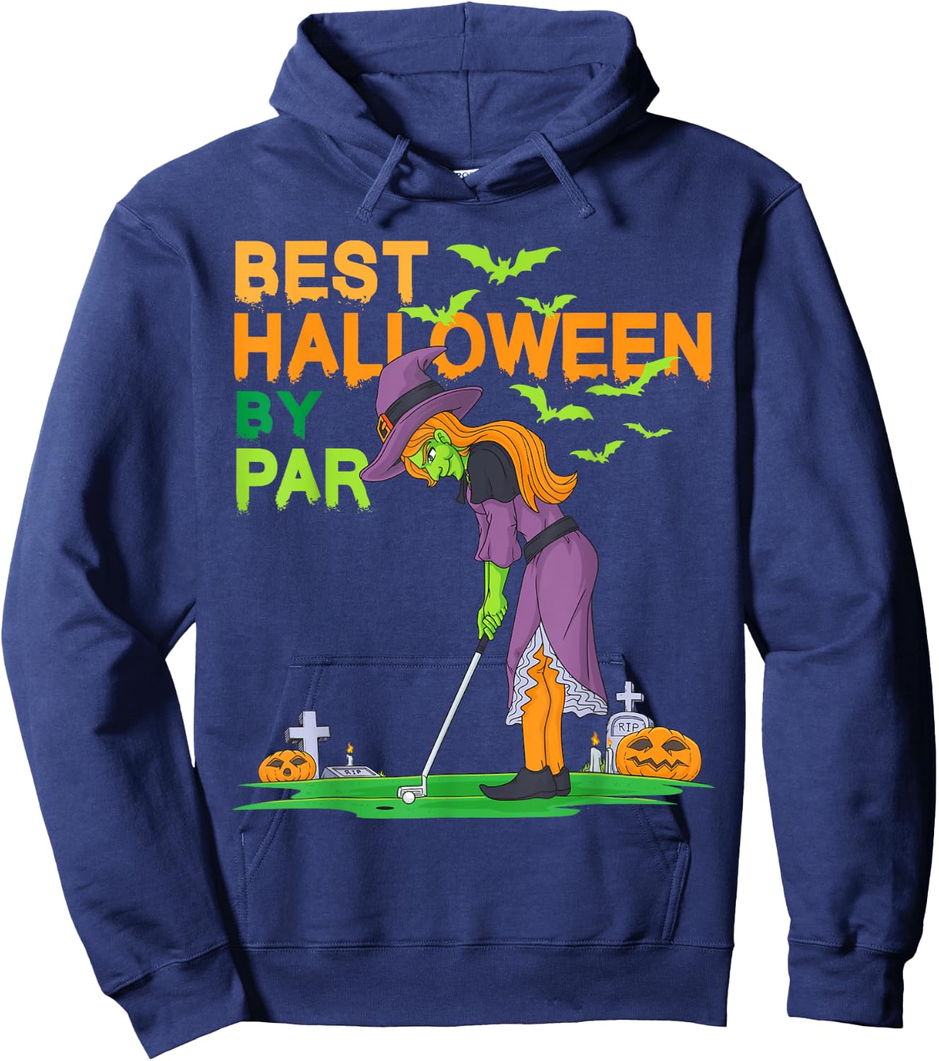 Best Halloween by Par Witch Golf Hoodie - Hoodie | Navy