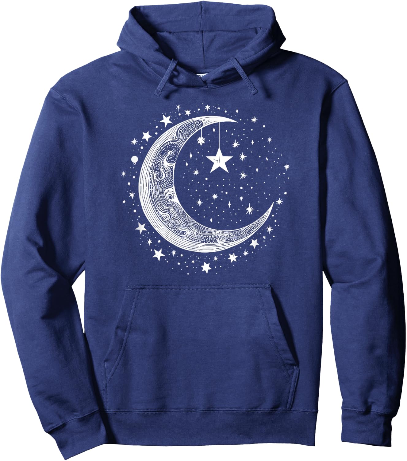 Galaxy Night Sky Moon Lunar Stars Love Hoodie - Hoodie | Navy