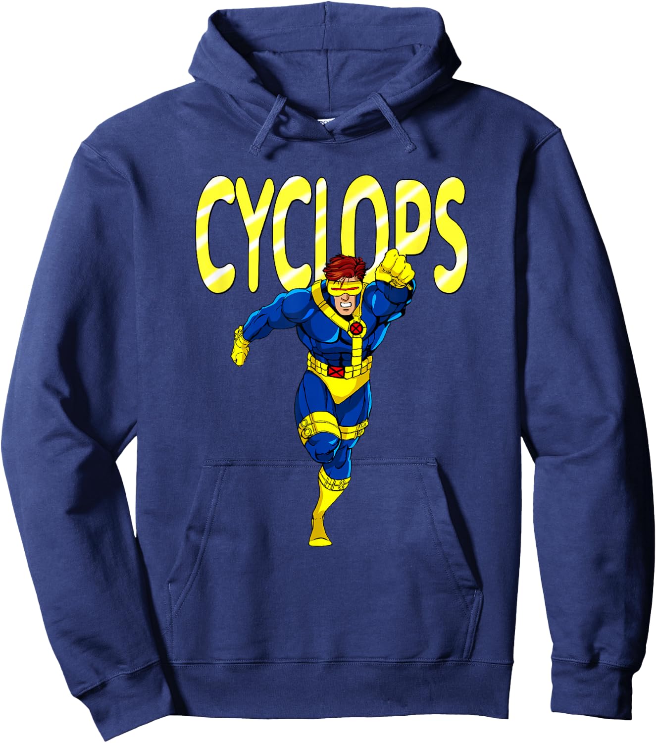 Marvel X-Men Cyclops 90's TV Show Portrait Hoodie - Hoodie | Navy