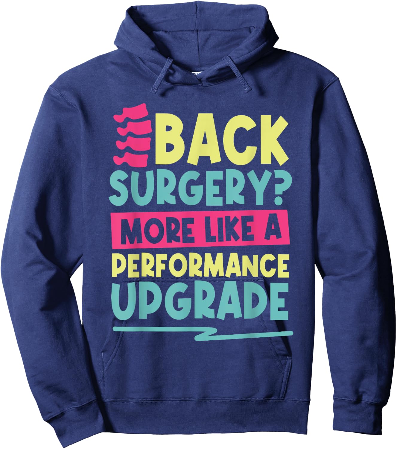 Funny Back Surgery Recovery Hoodie - Hoodie | Navy