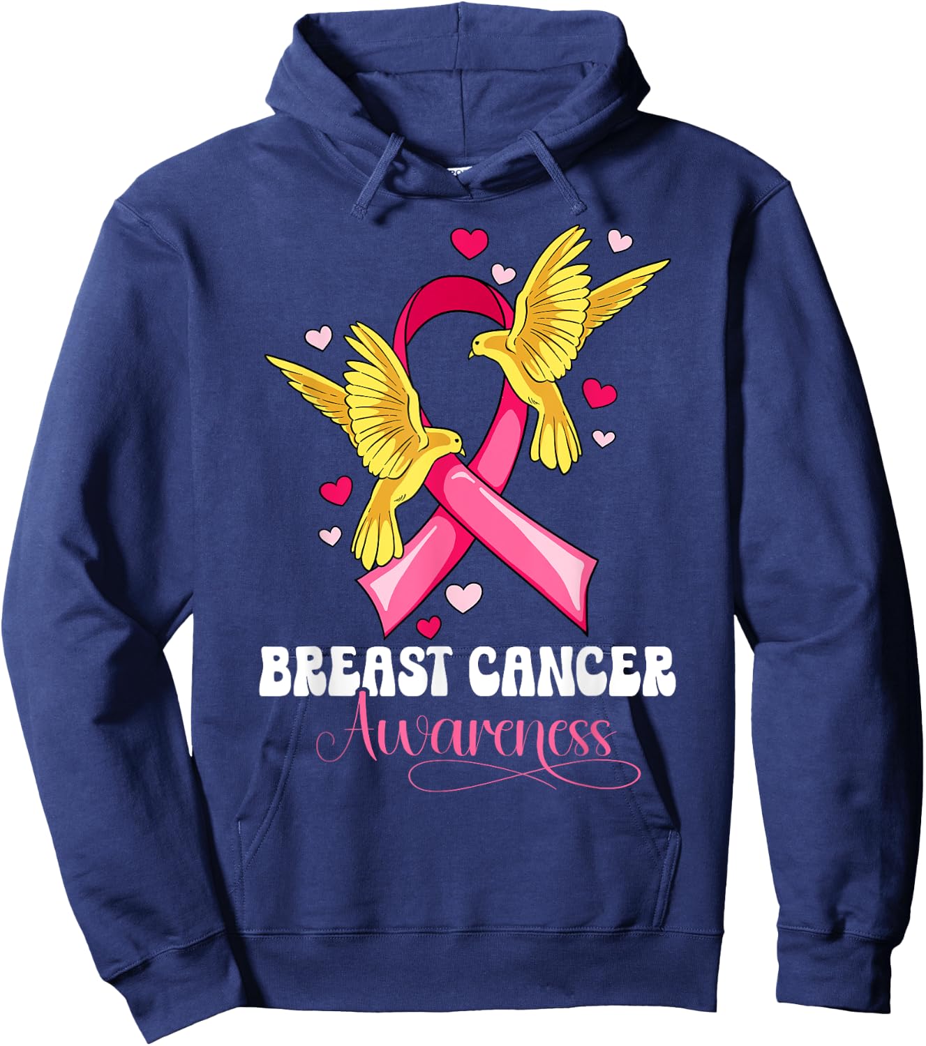 Breast Cancer Awareness Hoodie - Hoodie | Navy