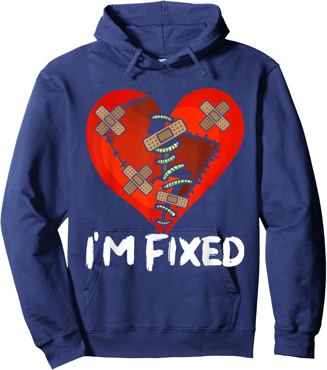 Open Heart Surgery Recovery Survivor I'm Fixed Hoodie - Hoodie | Navy