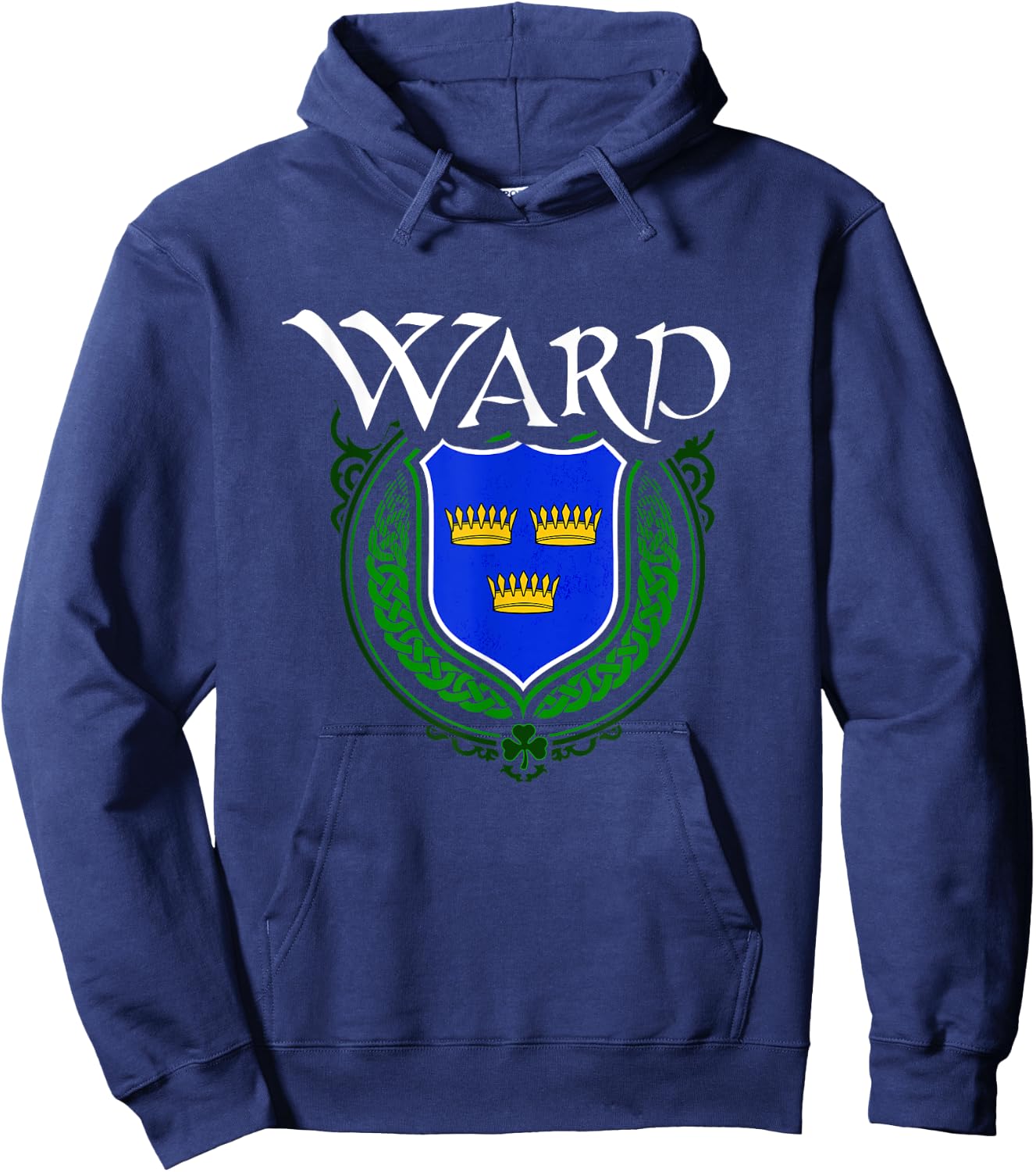 Ward Surname Irish Clan Tartan Badge Ireland Hoodie - Hoodie | Navy