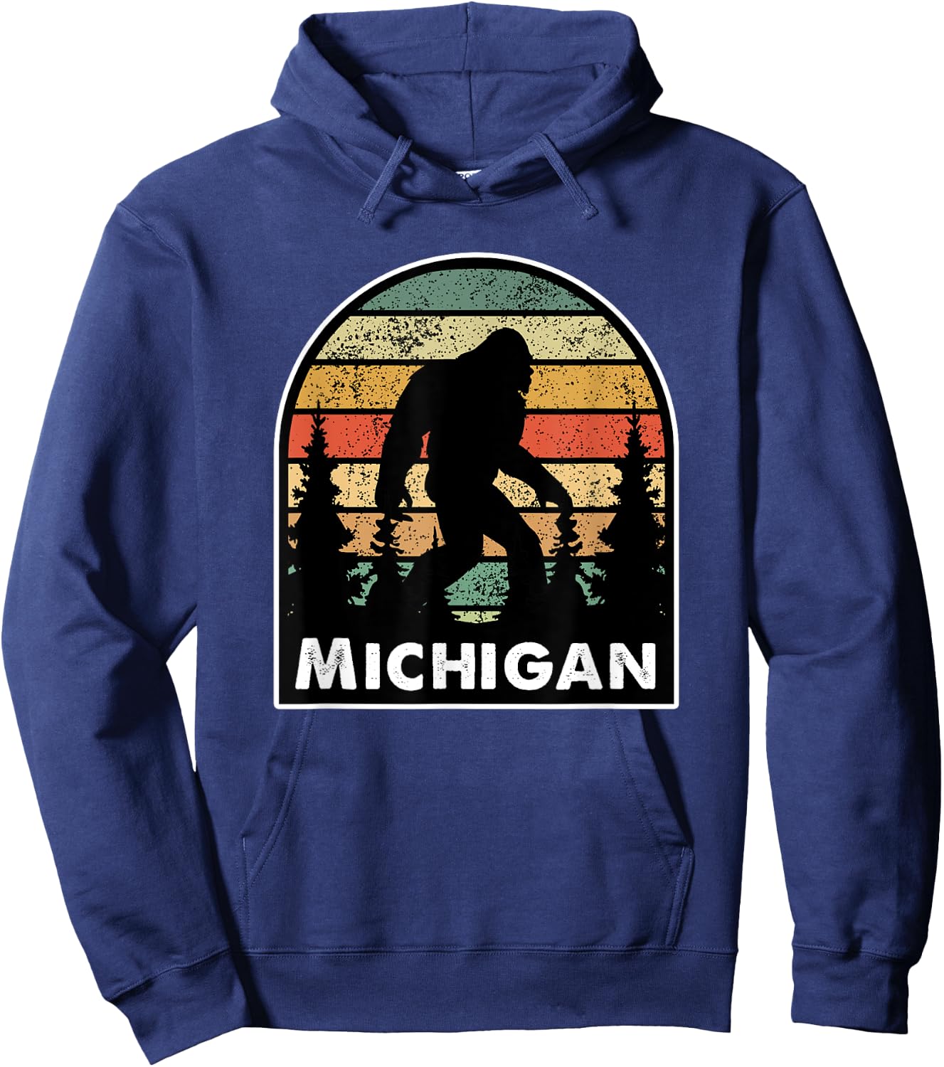 Michigan and a Bigfoot, or a Sasquatch Hoodie - Hoodie | Navy