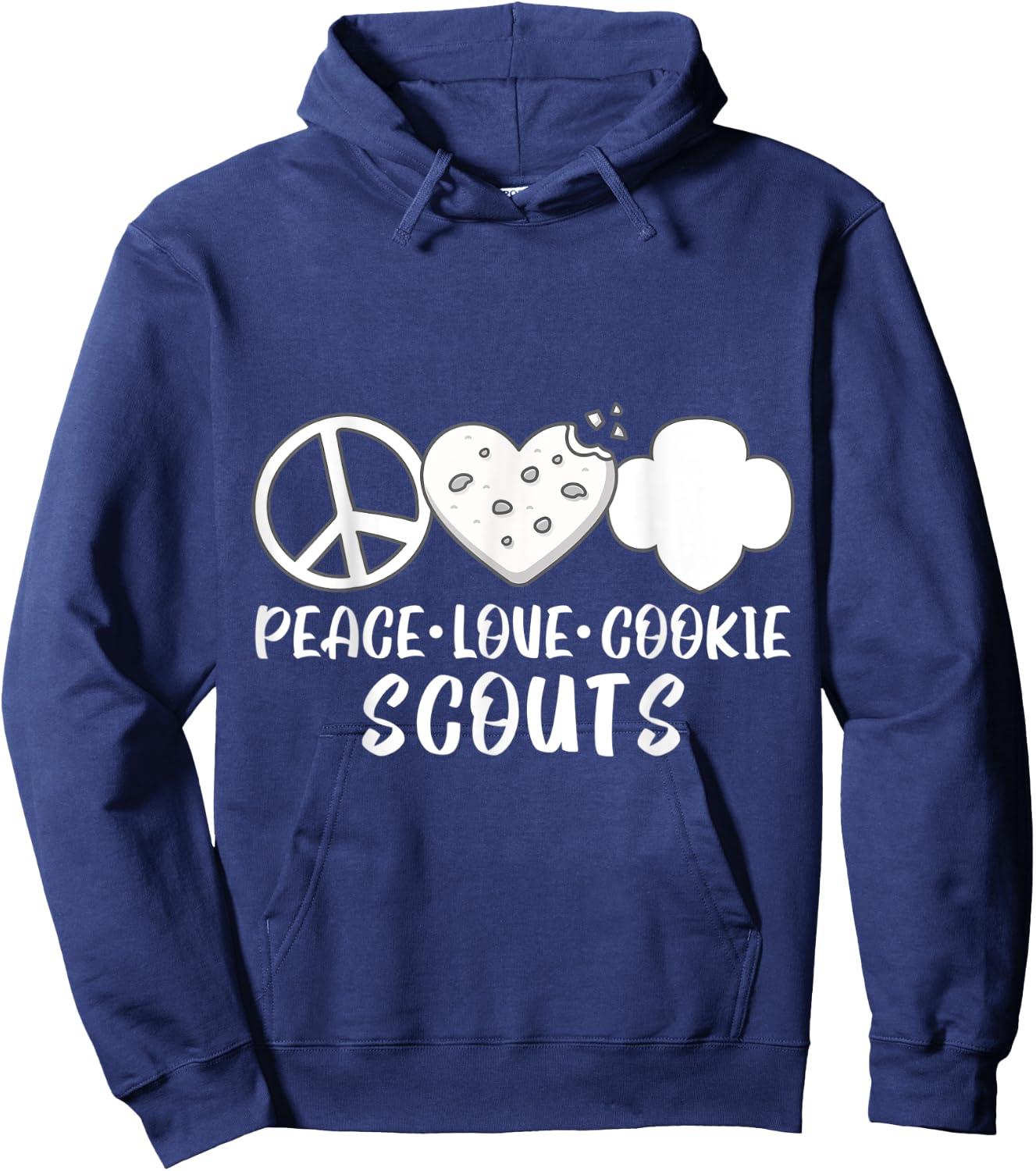 Peace Love Cookie Scouts Hoodie - Hoodie | Navy
