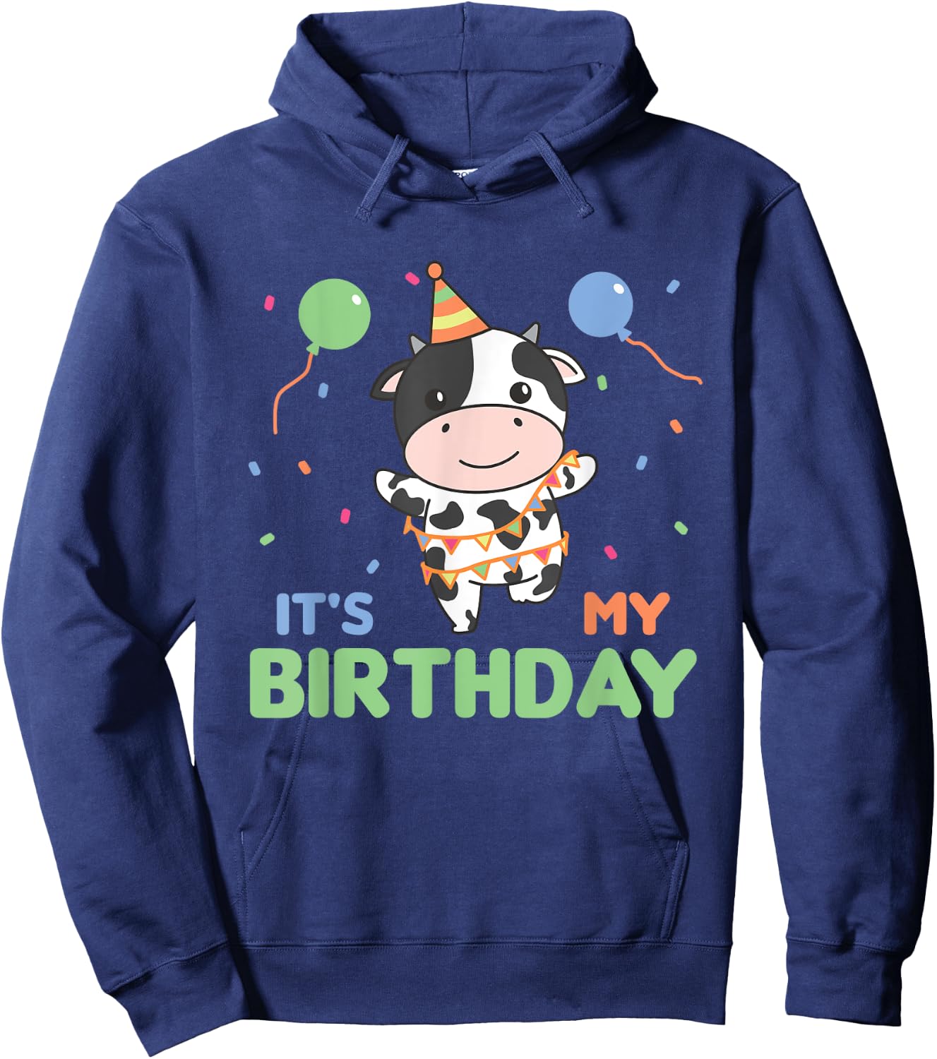 Birthday Cow For Kids It's My Birthday Hoodie - Hoodie | Navy