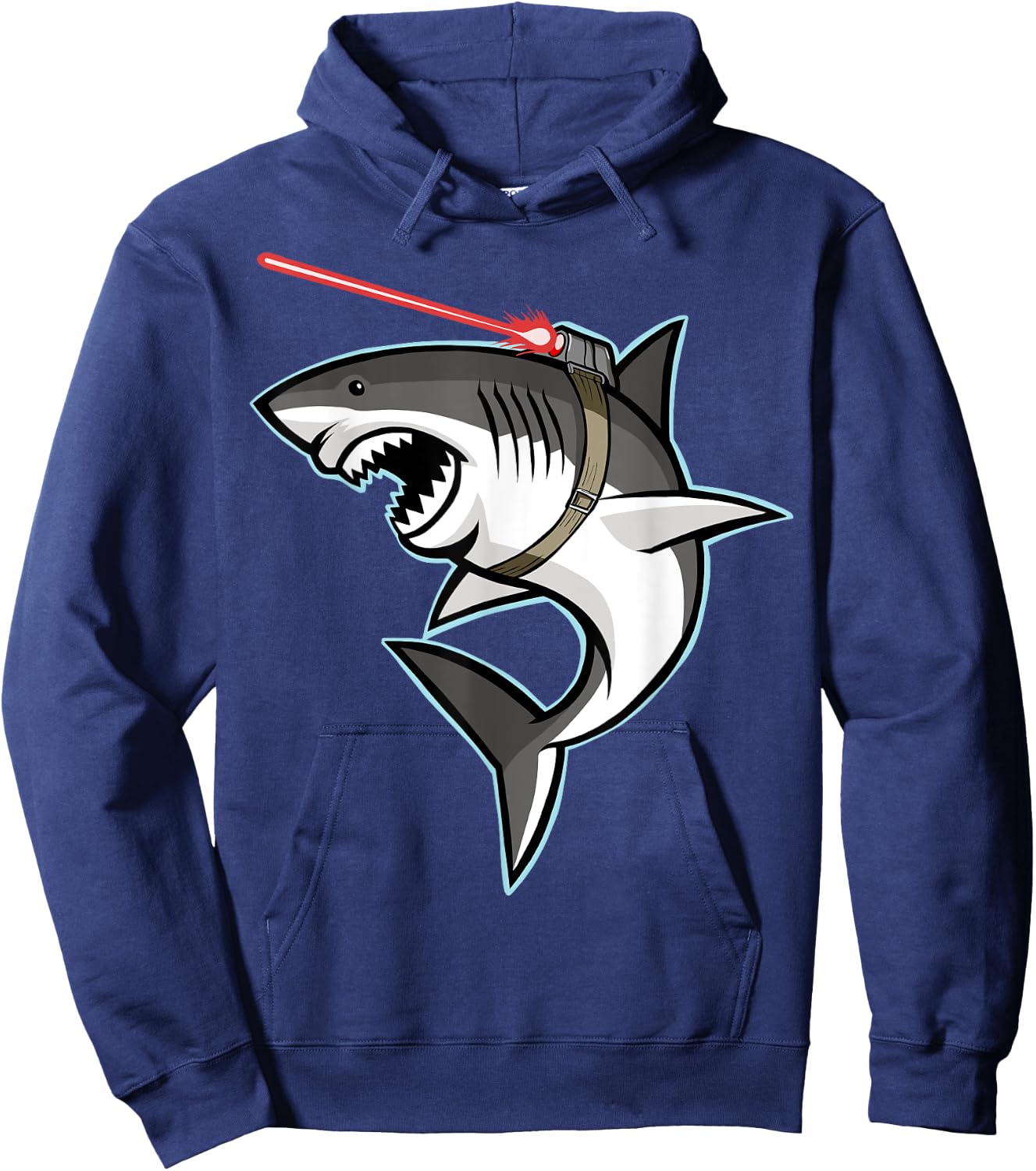 Laser Shark Shark with Laser Beam Hoodie - Hoodie | Navy
