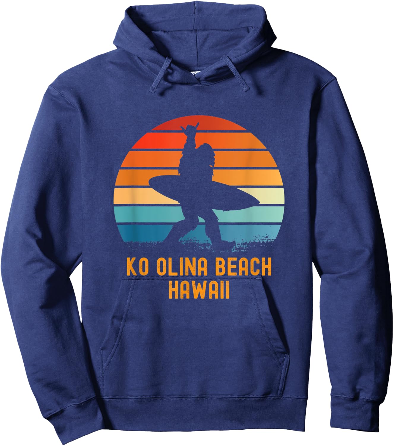 Ko Olina Beach - Hawaii Sasquatch Souvenir Hoodie - Hoodie | Navy